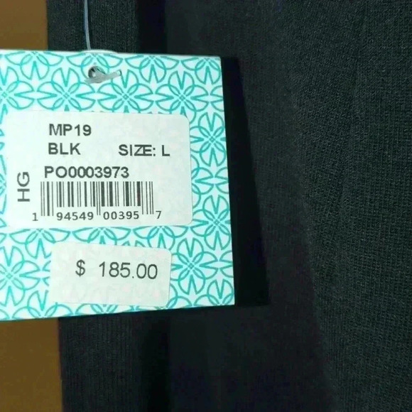 Beautiful NWT designer Ming Wang heavy knit black slacks. Size large - Picture 4 of 6